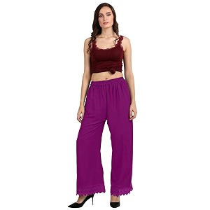 florence women39s crepe palazzo bottom pz-057-go_purple_one size