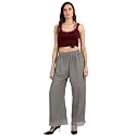 Florence Women's Crepe Palazzo Bottom (PZ-069-GO_Grey_One Size)
