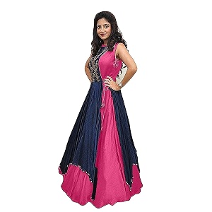 florence women39s bangalore silk semi stitched gown