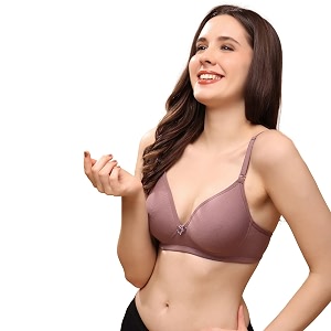 Floret Womens Convertible-Straps T-Shirt Bra Lightly Padded