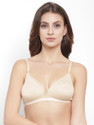 Floret Women T-Shirt Non Padded Bra Beige