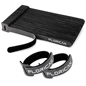 florican cable organiser cord management system for pc tv home theater speaker amp cables reusable cable organizer for desk wfh accessories reusable cable ties strap 10 pcs