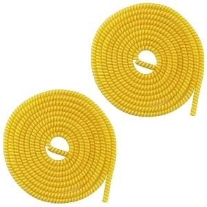 florican full size 14 meter 2 pcs spiral cable protector suitable for all iphoneandroid mobile charging cables yellow