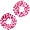 Florican Full Size 1.4 Meter (2 Pcs) Spiral Cable Protector Suitable for All iPhone/Android Mobile Charging Cables (Pink)