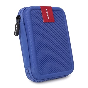 florican external hard drive case shell 25-inch hard drive portable storage organizer bag for earphone usb cable mobile charger hard disk - double padded wd seagate sony dell toshiba