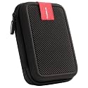 FLORICAN Premium Double Padded Shockproof External Hard Drive Case for All 2.5-inch Hard Disks Portable Storage Organizer Bag for HDDs Earphone USB Cables Mobile Charger