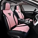 FLORICH Automotive Seat Covers for Cars Front Seats, Leather Car Seat Covers Waterproof Pink &amp; Black Seat Covers 2 Pack, Universal Seat Protector for Most Cars Trucks SUV