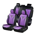 FLORICH Automotive Seat Covers, Seat Covers Full Set, Car Seat Protectors 5 Seats, Purple &amp; Black Automotive Seat Covers Fit for Most Cars Trucks