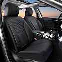 FLORICH Car Seat Covers for Front Seats, Universal Seat Cushion 2 Seats, Car Seat Protector Waterproof, Premium Leather Automotive Seat Covers for Most Cars, Sedans, SUVs, and Trucks-Black