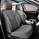 FLORICH Car Seat Covers for Front Seats, Universal Seat Cushion 2 Seats, Car Seat Protector Waterproof, Premium Leather Automotive Seat Covers for Most Cars, Sedans, SUVs, and Trucks-Gray