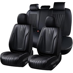 florich rear seat covers leather car seat covers waterproof back seat cover automotive seat covers universal seat cushion protector for most cars trucks suv-beige
