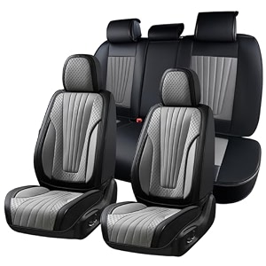 florich car seat covers premium leatherette car seat covers full set automotive vehicle seat cushions front seats and back waterproof seat protectors for sedans cars suv trucks blackampgray