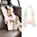 FLORICH Kids Travel Pillow, Car Sleeping Travel Pillow for Kids, Removable H-Shaped Pillow for Adults and Children to Support Head and Body Road Trips with Neck Pillow and Blanket (Beige White)