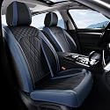 FLORICH Leather Front Car Seat Covers Waterproof Durable Front Seat Protector for Cars Luxury Breathable Vehicle Seat Cover Interior Decoration Universal Fit for Most Car Truck SUV, Blue&amp;Black