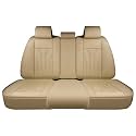 FLORICH Seat Covers, Car Seat Covers Full Set, Luxury Nappa Leather Seat Covers, Breathable and Waterproof Car Seat Protector 5 Seat, Automotive Seat Covers Universal Fit for Most Cars-Beige