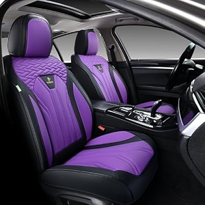 florich seat covers for cars waterproof front seat covers purple car seat covers 2 pack universal driver seat protector for most cars trucks suv