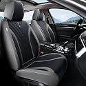 FLORICH Seat Covers, Front Leather Seat Covers, Car Seat Covers 2 PCS,Waterproof Seat Cover for Cars, Luxury Leatherette Gary Car Seat Cushion, Automotive Seat Covers for Sedan SUV Pick-up Truck