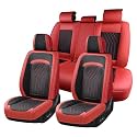 FLORICH Seat Covers Full Set, Leather Seat Covers for Cars, Car Seat Protector Waterproof Breathable, Universal Automotive Seat Covers, Front and Rear Car Seat Cover Fit for Most Cars SUV Truck