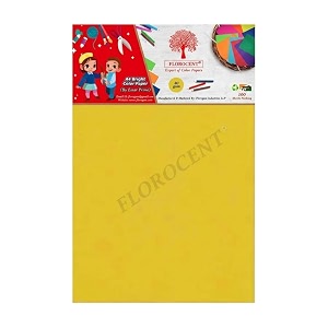 florocent bright neon fluorescent paper both-sided color for crafts amp charts 80 gsm coated stock dark yellow a4 100 sheets