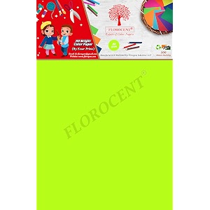 florocent bright neon colored unruled a4 size fluorescent paper both side colour 80 gsm100 sheets packing set of 1 packet for school amp office stationery home art amp craft parrot green