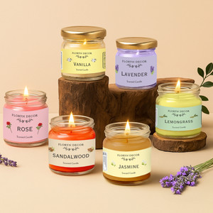 floryn decor jar scented candles gift set  scented candle set of 6 candle