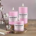 Floryn Decor Scented Pillar Candles for Home Decoration | Fragrance Candle Set of 3 Big Candles | Size- 3by 6, 3 by 4 & 3 by 3 inches, Scent- Rose
