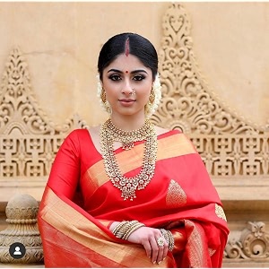 Flosive Womens Present Banarasi Soft Lichi Silk