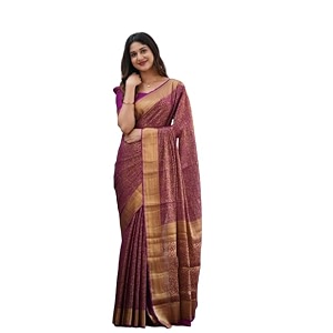 flosive mix color amp gold zari woven kanjivaram saree with blouse