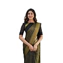 Flosive Mix Color &amp; Gold Zari Woven Kanjivaram Saree With Blouse