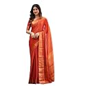 Flosive Mix Color & Gold Zari Woven Kanjivaram Saree With Blouse