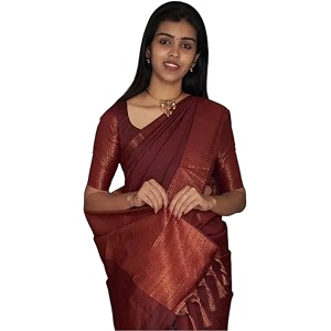 flosive women39s kanjivaram silk saree with handloom weaving work with blouse
