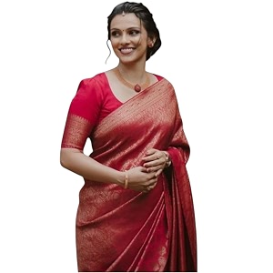 flosive women39s kanjivaram silk saree with handloom weaving work with blouse