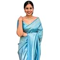 Flosive Women's Kanjivaram Silk Saree With Handloom Weaving Work With Blouse