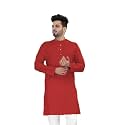 Flossy Men39s Cotton Blend Plain Solid Kurta