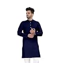 Flossy Men39s Cotton Blend Plain Solid Kurta