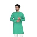 Flossy Men39s Cotton Blend Plain Solid Kurta