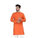 Flossy Men39s Cotton Blend Plain Solid Kurta