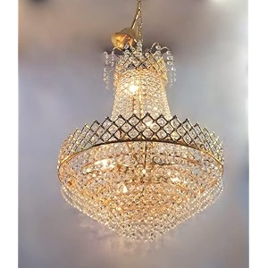 floston 40 watt home and garden decorative pendant crystal chandelier for living room golden 480 mm