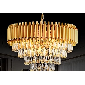 floston modern crystal chandelier ceilling light for living room and hallway light fixture500gold