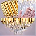 FLOSTON Modern Crystal Chandelier ceilling Light for Living Room and Hallway Light Fixture(500/Gold)