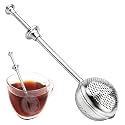 Flour Sifter 304 Stainless Steel Flour Duster Tea Strainer set Spring-operated Handle Strainer for Baking, Sifting Sugar, Flour, Spices, and Herbs (Total Leak)