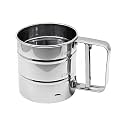 Flour Sifter/Atta chhani Hand Press Design Stainless Steel Flour Sifter Corrosion Resistant Large Capacity Flour Sieve Cup for Sugar Flour and Coffee Powder | Atta Chalni