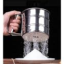 Flour Sifter/Atta chhani Hand Press Design Stainless Steel Flour Sifter Corrosion Resistant Large Capacity Flour Sieve Cup for Sugar Flour and Coffee Powder | Atta Chalni