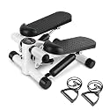 Portable Mini Fitness Twist Stepper Machine with Adjustable Resistance Bands. Mini Stepper with LED Monitor,Legs, Thighs, Waist,Comfortable Foot Pedals Cardio Exercise Trainer for All. (1)