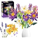 Flower Bouquet Building Set, Mother's Day Creative DIY Flower Bouquet Set, 891PCS Birds of Paradise and Water Lily Bouquet Building Sets for Home Office Decor for Adults, Gift for Valentine's Day