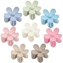 Flower Hair Clips 8PCS Large Claw Clips for Women Girls Thick Hair Large Daisy Hair Clips Matte Claw Clips Non Slip Strong Hold for Thin Hair 8 Colors