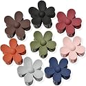 Flower Hair Clips 8PCS Large Matte Daisy Hair Claws Strong Hold Jaw Clip Large Hair Clamps for Women Thick Hair 8 Colors