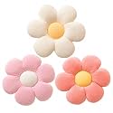 CANGHI Flower Pillow 3PCS 15.7" Pink Daisy Plush Cute Decorative Throw