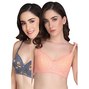 Flower Print Bra for Women - Made