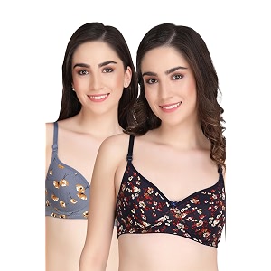 Flower Print Bra for Women - Made